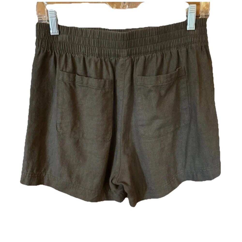 Old Navy Linen Blend Shorts Olive Green Comfort Waist Sz XS 3.5" Inseam Summer - Picture 3 of 8